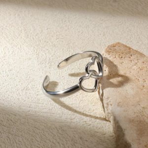Anillo de Corazones Plateado
