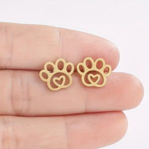 Aretes Dorados Huellitas