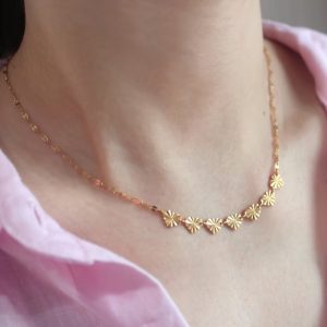 Collar de Corazones Dorado