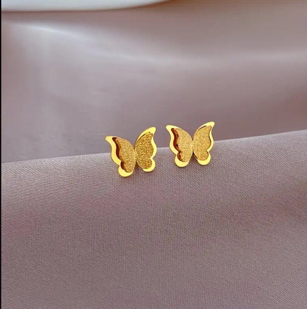 Aretes Dorados Mariposa