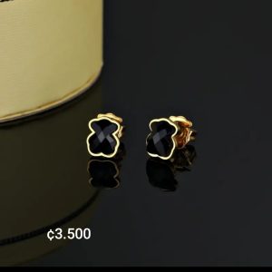 Aretes dorado con negro
