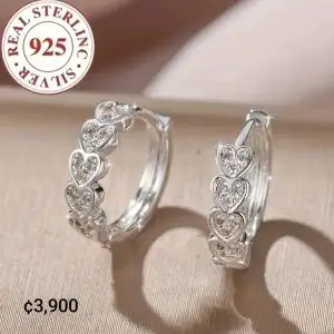 Anillo plateado corazon