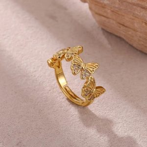 Anillo Mariposas Dorado