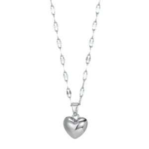 Collar de Corazón Plateado